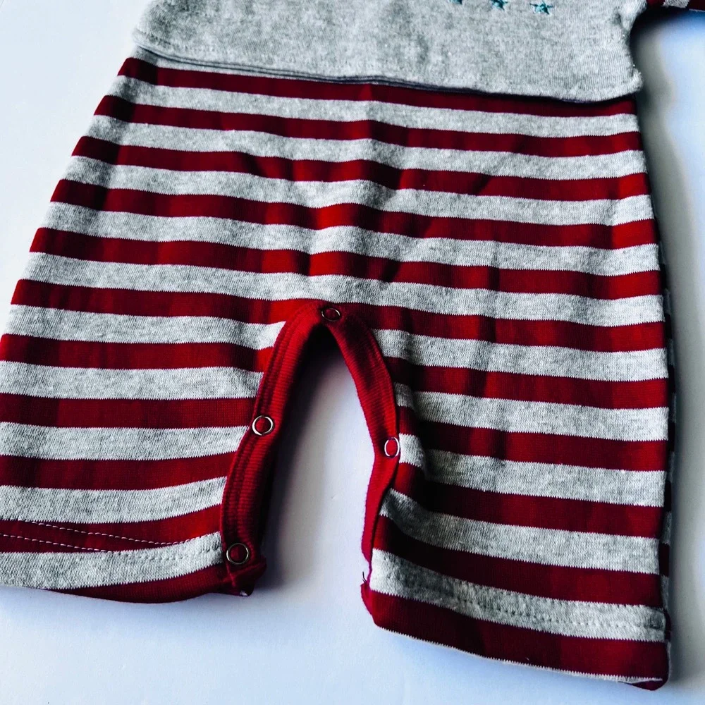 Vintage‎ NOS Cuties by Judy Bodysuit Sleeper 3-6M Striped Baby Outfit